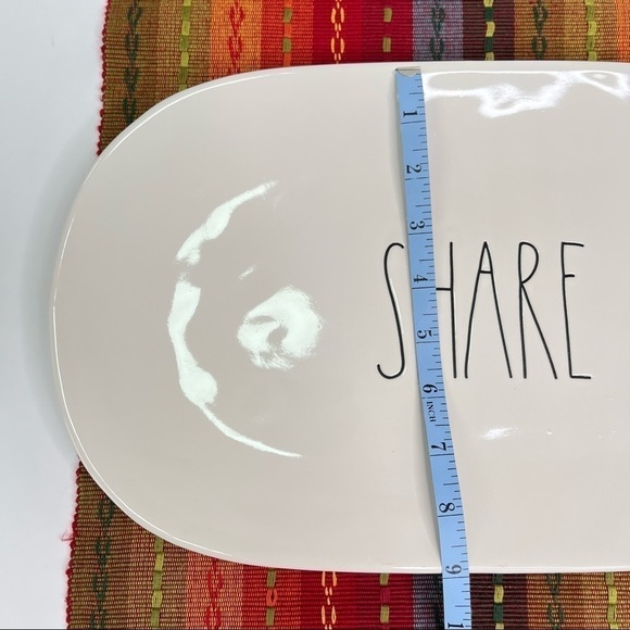 NEW Rae Dunn “SHARE” White Oval Ceramic Dinner Serving Thanksgiving 15” Platter - Picture 8 of 8
